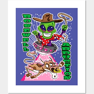 Rosewell Abduction Alien Abduction Cow Posters and Art